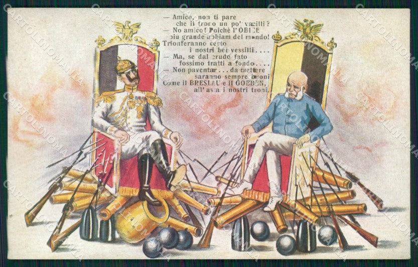 WW1 WWI Propaganda Kaiser Wilhelm Franz Joseph postcard XP2909 – fronte