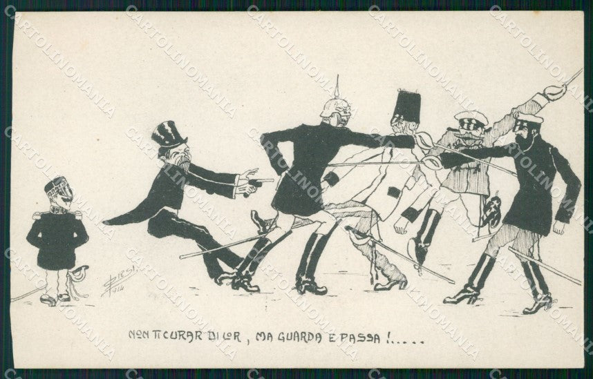 WW1 WWI Propaganda Kaiser Wilhelm Franz Joseph Russia postcard XP2957 – fronte