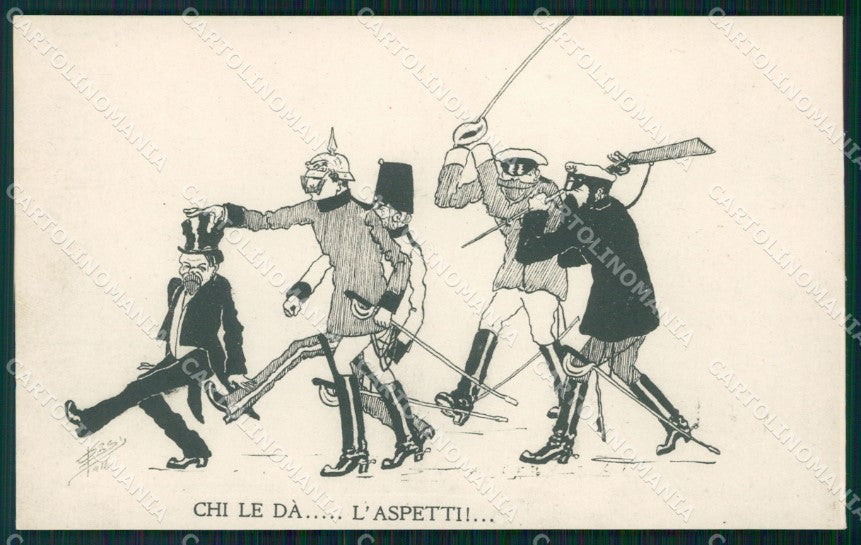 WW1 WWI Propaganda Kaiser Wilhelm Franz Joseph Russia postcard XP2958 – fronte