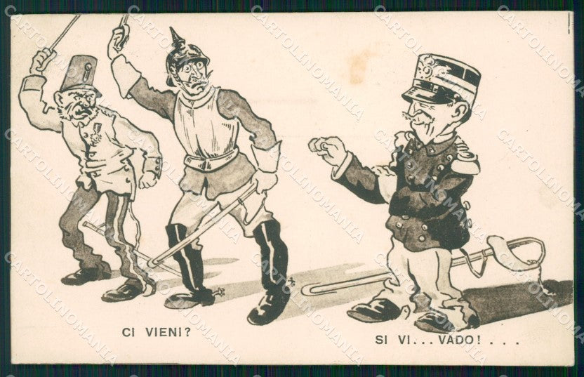 WW1 WWI Propaganda Kaiser Wilhelm Franz Joseph Savoia postcard XP2961 – fronte