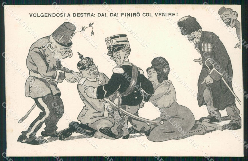 WW1 WWI Propaganda Kaiser Wilhelm Franz Joseph Russia postcard XP2964 – fronte