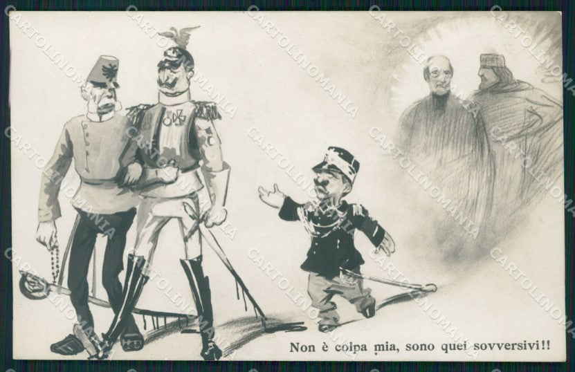 WW1 WWI Propaganda Kaiser Wilhelm Franz Joseph Savoia postcard XP2967 – fronte
