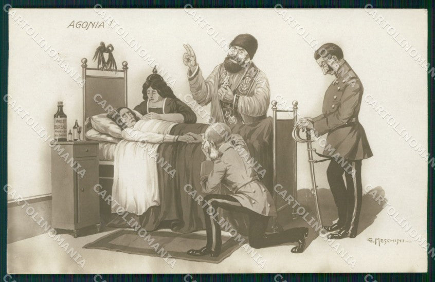WW1 WWI Propaganda Kaiser Wilhelm Meschini Franz Joseph postcard XP2973 – fronte
