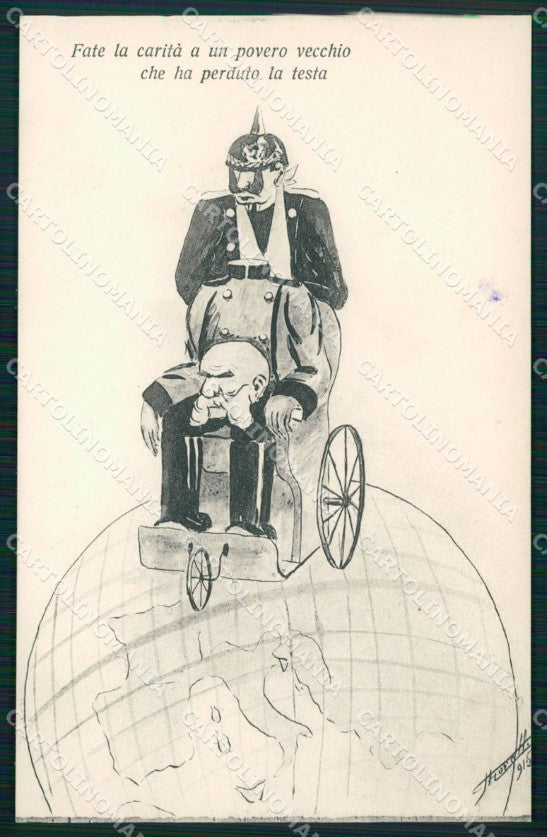 WW1 WWI Propaganda Kaiser Wilhelm Franz Joseph postcard XP2974 – fronte