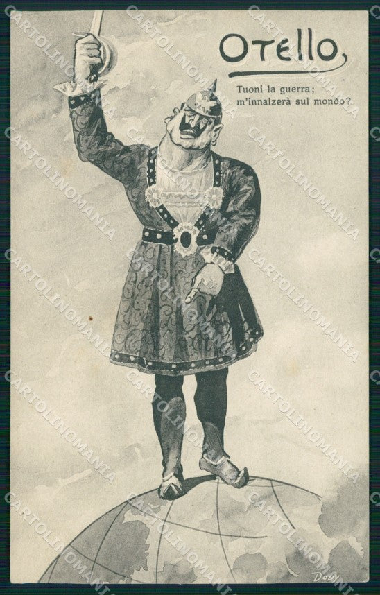 WW1 WWI Propaganda Kaiser Wilhelm Otello postcard XP2975 – fronte