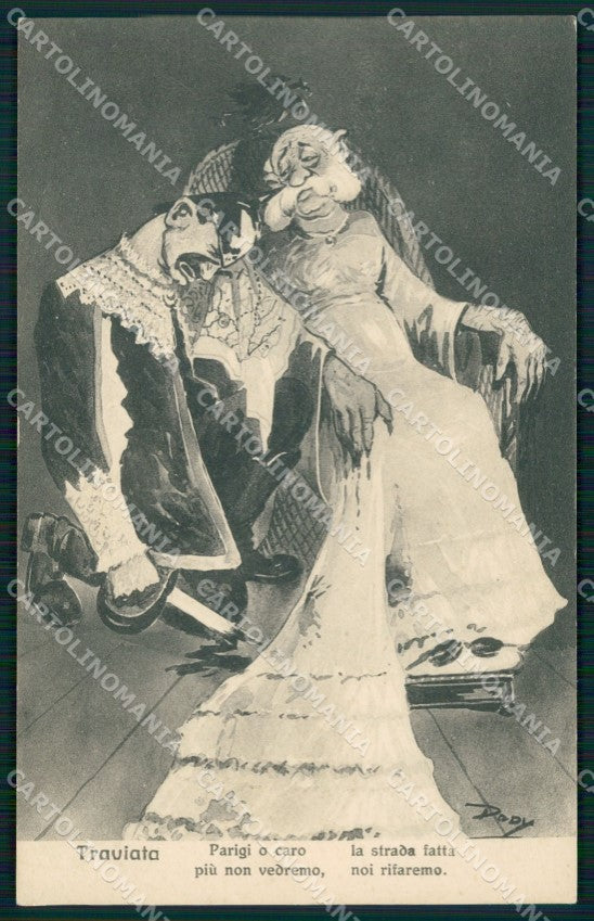 WW1 WWI Propaganda Kaiser Wilhelm Franz Joseph Traviata postcard XP2985 – fronte