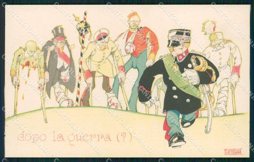 WW1 WWI Propaganda Kaiser Franz Joseph Savoia Ventura postcard XP3014 – fronte