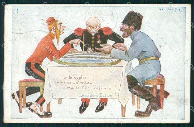 WW1 WWI Propaganda Kaiser Franz Joseph Russia postcard XP3037 – fronte