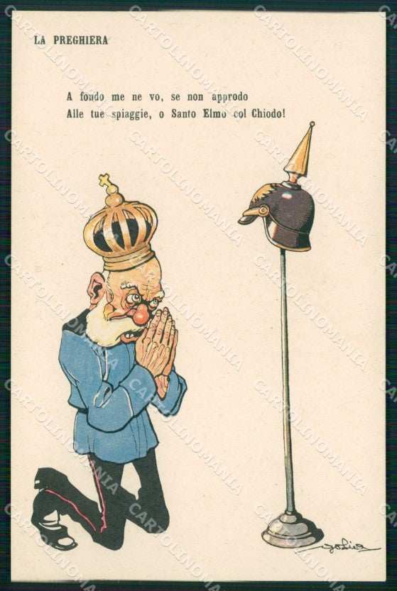 WW1 WWI Propaganda Kaiser Wilhelm Franz Joseph Golia postcard XP3041 – fronte