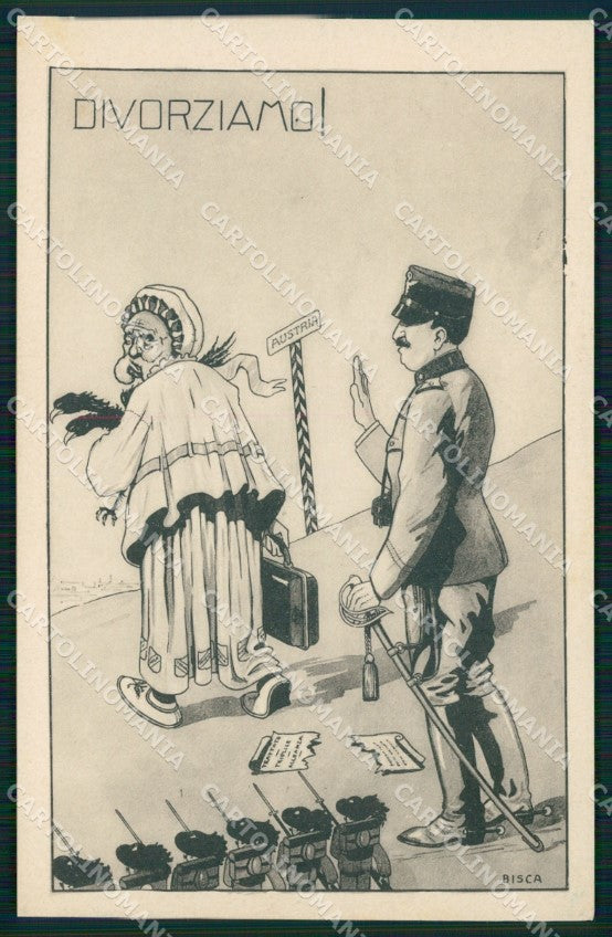 WW1 WWI Propaganda Kaiser Franz Joseph Bersaglieri Bisca postcard XP3079 – fronte