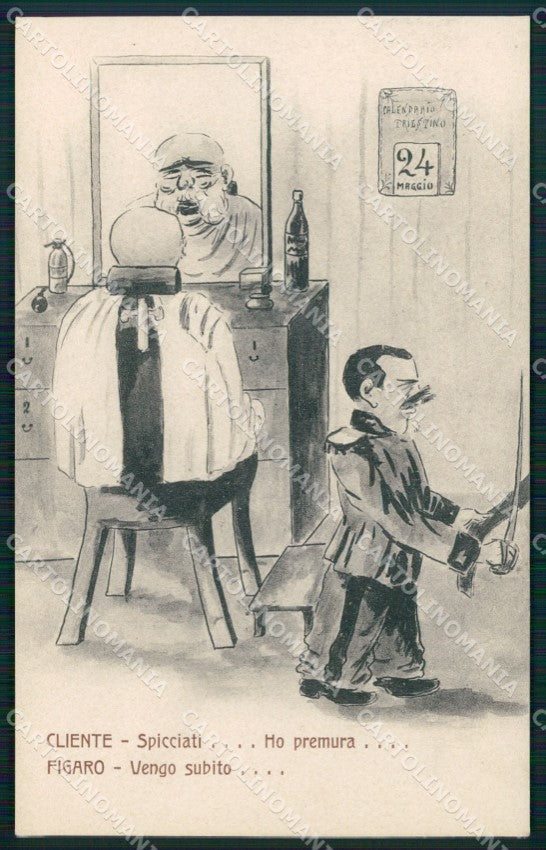 WW1 WWI Propaganda Kaiser Franz Joseph Savoia Figaro postcard XP3080 – fronte