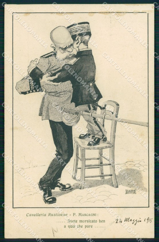 WW1 WWI Propaganda Kaiser Franz Joseph Savoia ABRADED postcard XP3082 – fronte