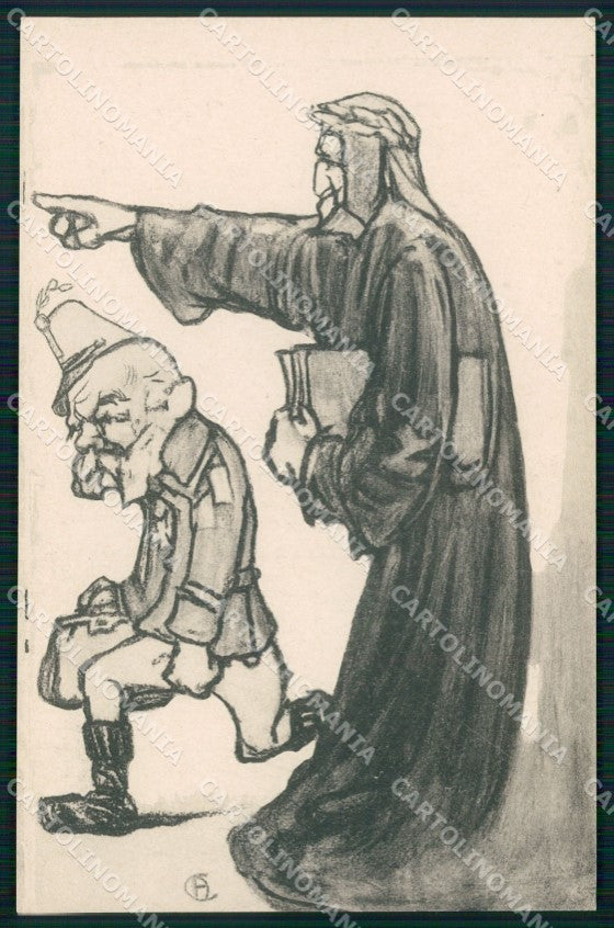 WW1 WWI Propaganda Kaiser Franz Joseph Dante postcard XP3085 – fronte