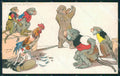 WW1 WWI Propaganda Russia Bear Rooster Monkey postcard XP3093 – fronte