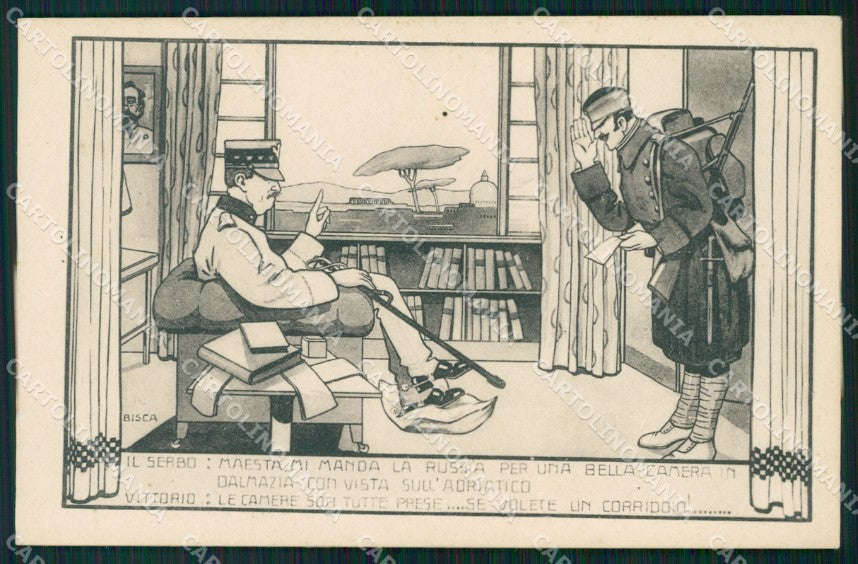 WW1 WWI Propaganda Savoia Serbia Bisca postcard XP3114 – fronte