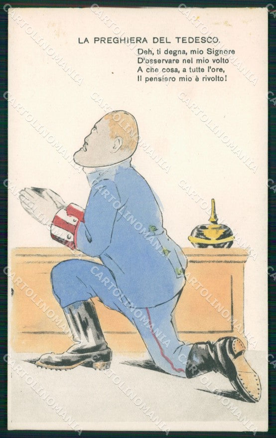WW1 WWI Propaganda Kaiser Wilhelm ABRADED BACK postcard XP3138 – fronte