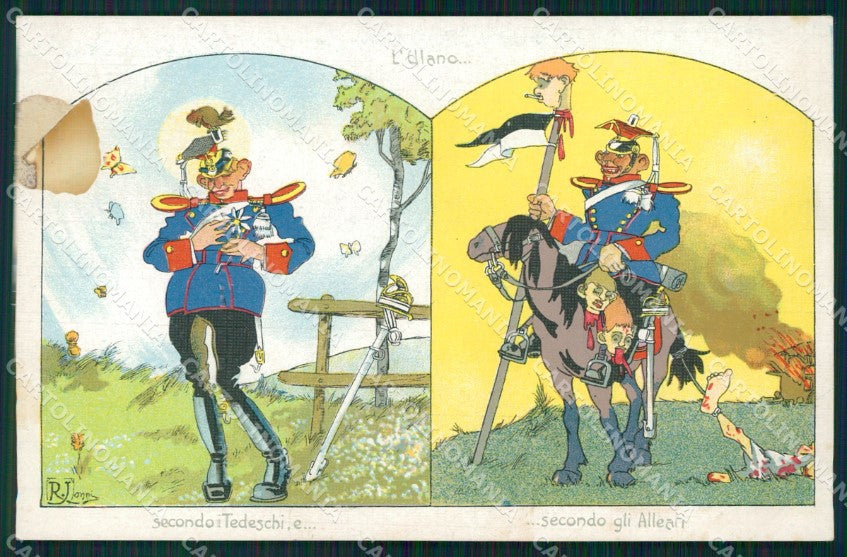 WW1 WWI Propaganda Kaiser Wilhelm ABRADED postcard XP3158 – fronte