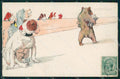 WW1 WWI Propaganda Russia Bear English Bulldog Poodle Dog postcard XP3175 – fronte