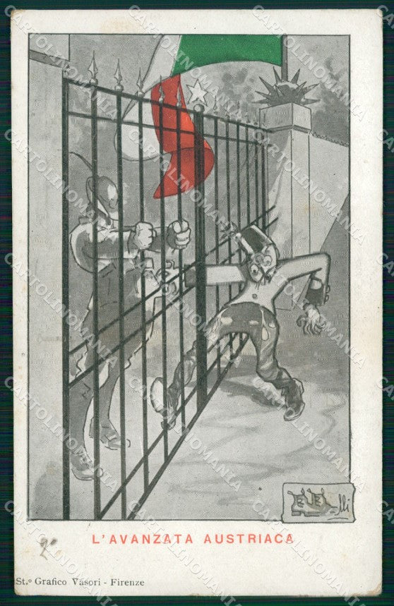 WW1 WWI Propaganda Alpini Scarpellini postcard XP3214 – fronte