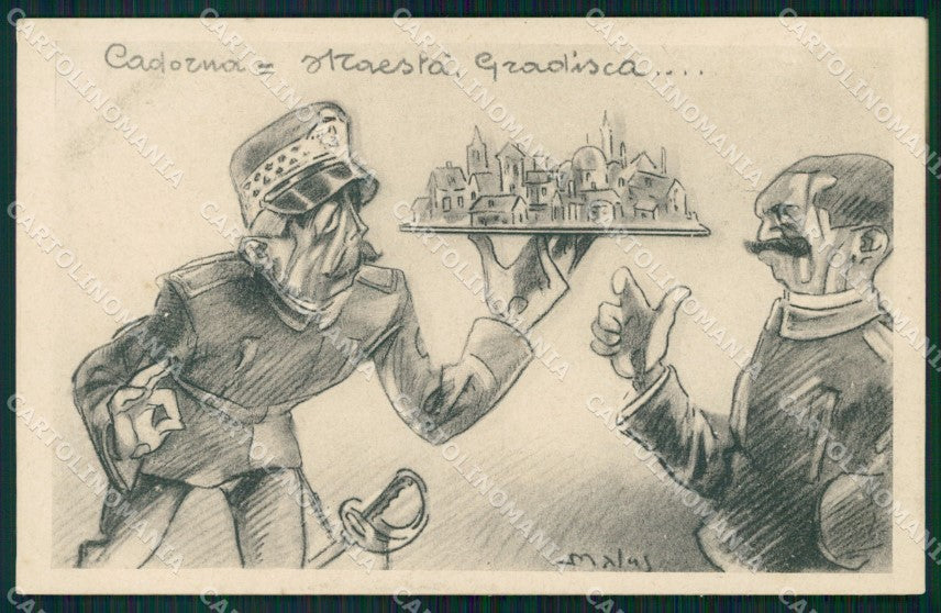 WW1 WWI Propaganda Savoia Cadorna Gradisca Malus postcard XP3226 – fronte