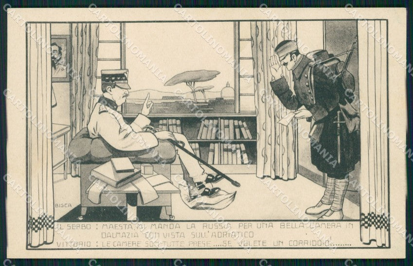 WW1 WWI Propaganda Savoia Serbia Bisca postcard XP3227 – fronte