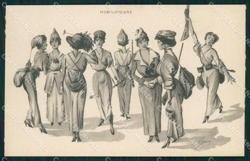 WW1 WWI Propaganda Mobilitazione Bersaglieri postcard XP3229 – fronte