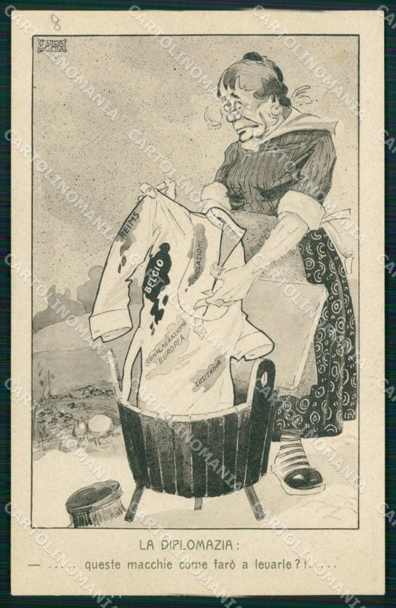 WW1 WWI Propaganda Diplomazia Cappadonia postcard XP3243 – fronte