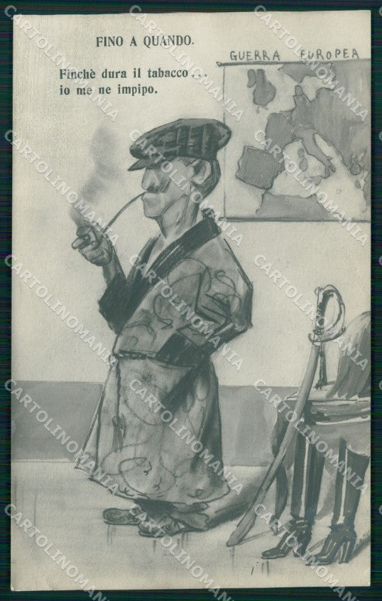 WW1 WWI Propaganda Savoia Smoking Pipe postcard XP3244 – fronte