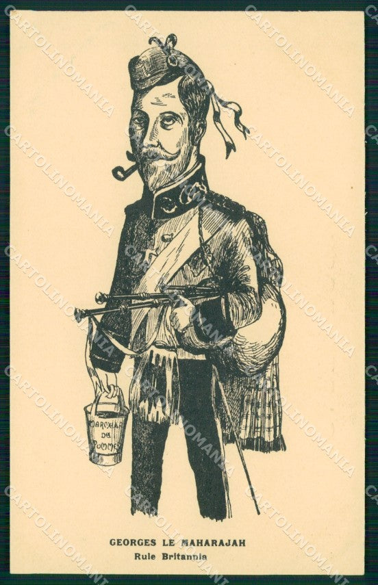 WW1 WWI Propaganda Georgers le Maharajah Royalty postcard XP3252 – fronte