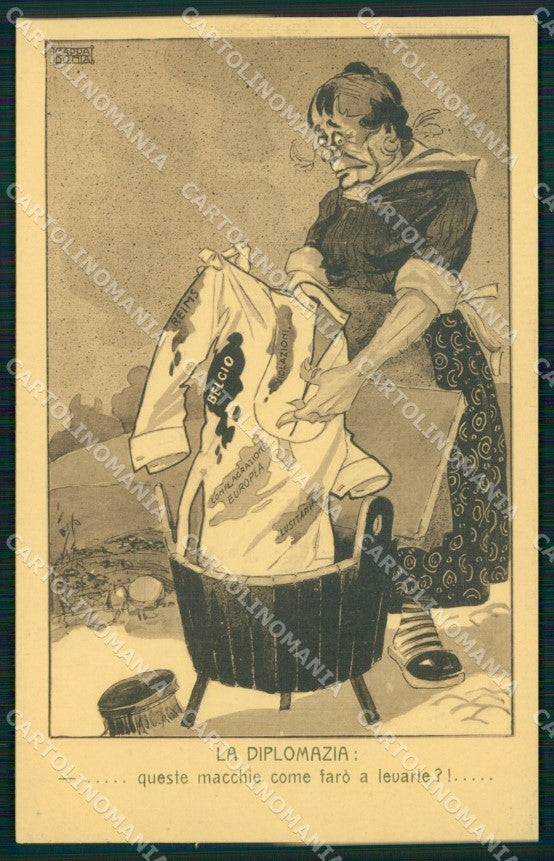 WW1 WWI Propaganda Diplomazia Cappadonia postcard XP3270 – fronte