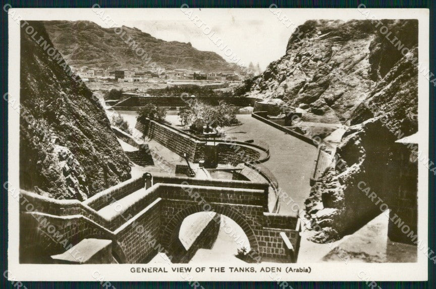 Yemen Aden The Tanks RPPC postcard XP3298 – fronte