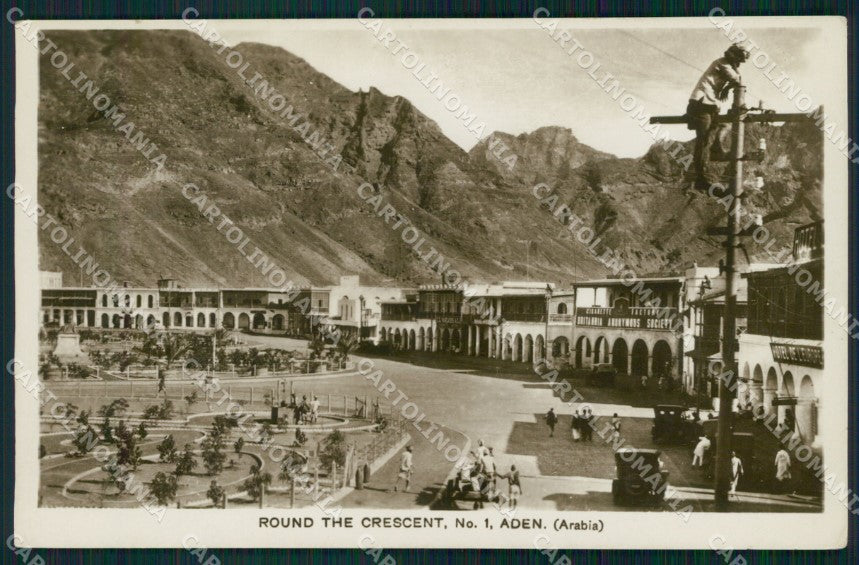 Yemen Aden Round The Crescent RPPC postcard XP3314 – fronte