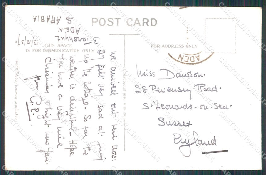 Yemen Aden Round The Crescent RPPC postcard XP3314 – retro
