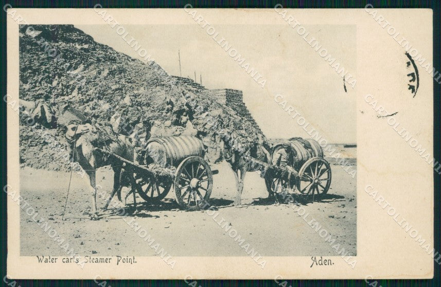 Yemen Aden Water Cart Steamer Point postcard XP3320 – fronte