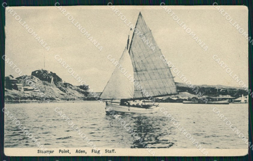 Yemen Aden Steamer Point Flag Staff postcard XP3326 – fronte