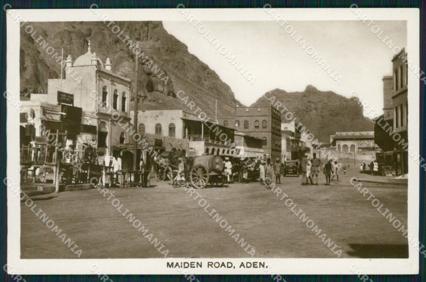 Yemen Aden Maiden Road RPPC postcard XP3330 – fronte
