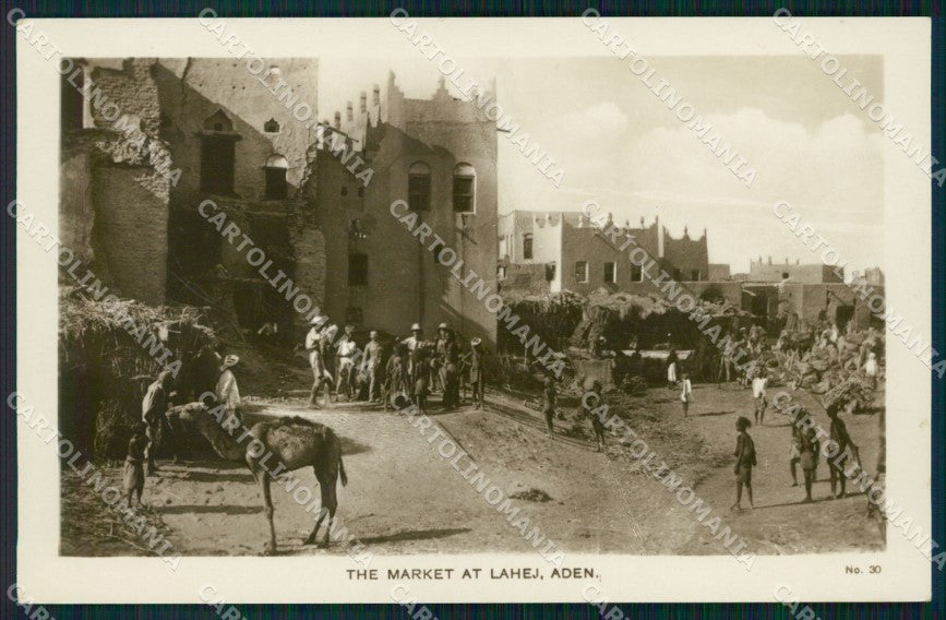 Yemen Aden The Market at Lahej RPPC postcard XP3338 – fronte