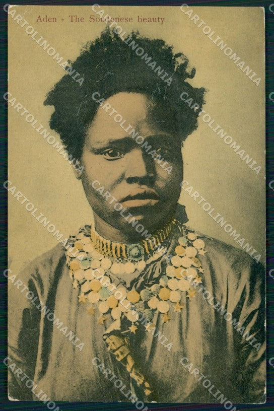 Yemen Aden Ethnic Types Soudanese Beauty postcard XP3340 – fronte
