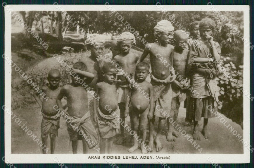 Yemen Aden Arab Kiddies Lahej RPPC postcard XP3343 – fronte
