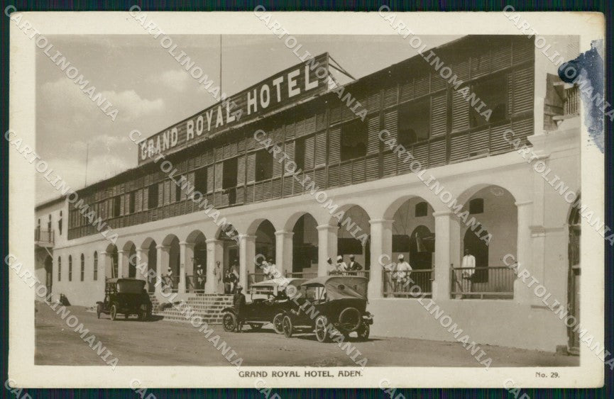 Yemen Aden Grand Royal Hotel RPPC postcard XP3344 – fronte