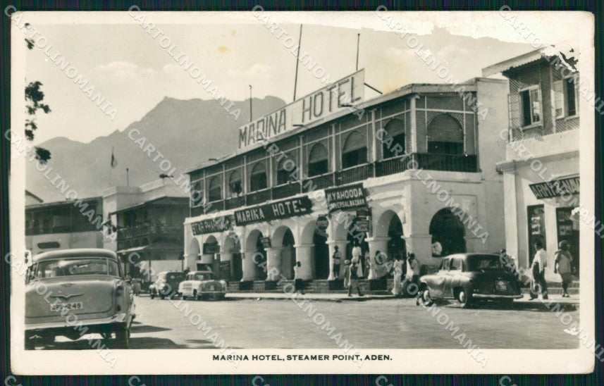 Yemen Aden Marina Hotel Steamer Point RPPC postcard XP3345 – fronte