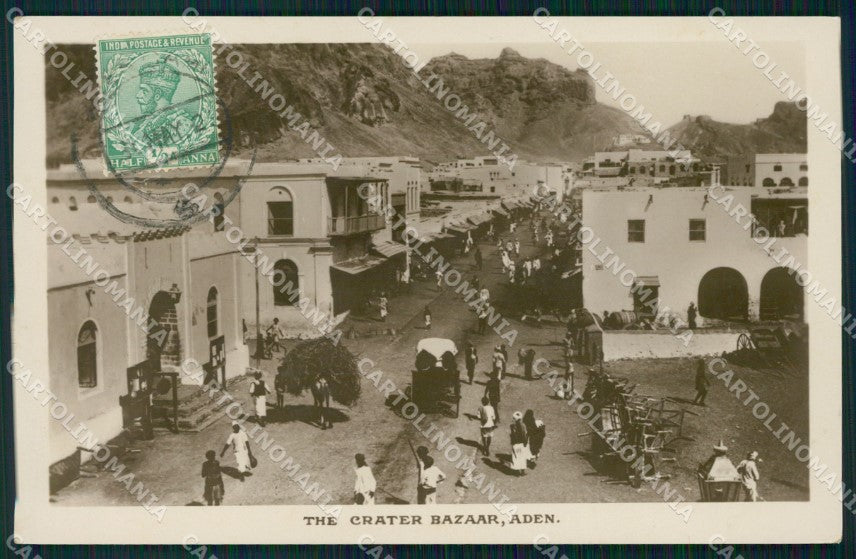 Yemen Aden The Crater Bazaar RPPC postcard XP3351 – fronte