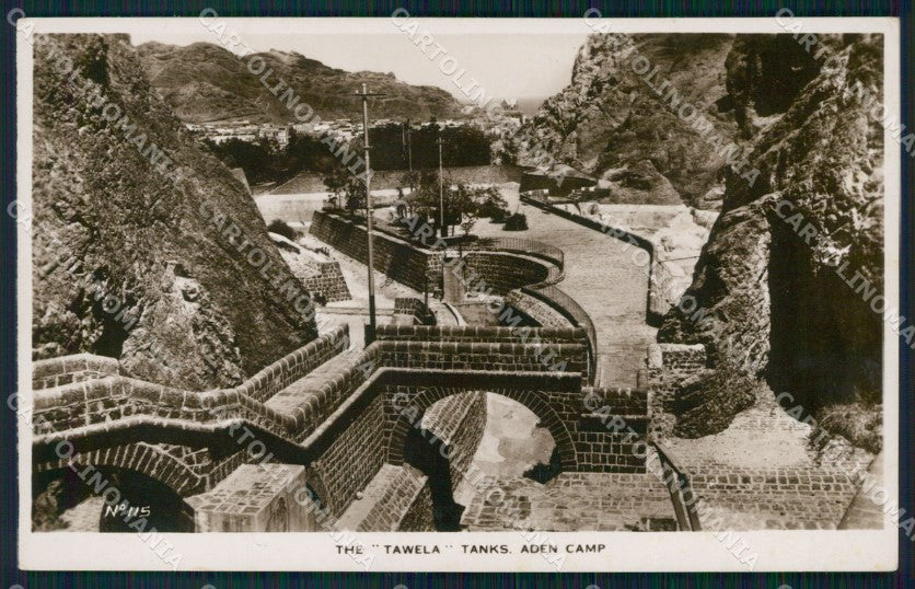 Yemen Aden Tawela Tanks RPPC postcard XP3363 – fronte