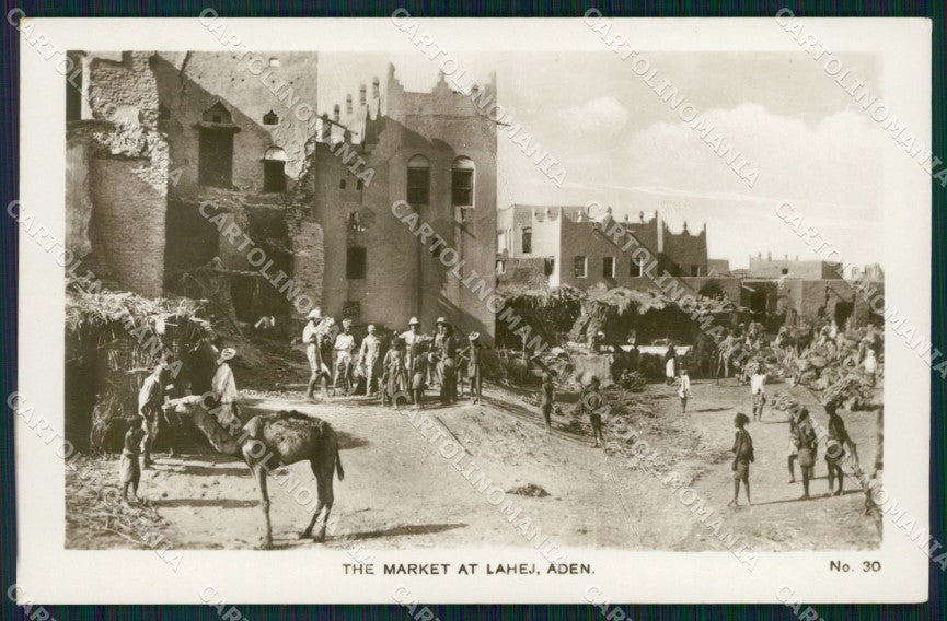 Yemen Aden Market at Lahej RPPC postcard XP3430 – fronte