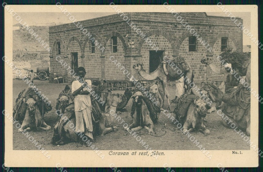 Yemen Aden Caravan postcard XP3437 – fronte