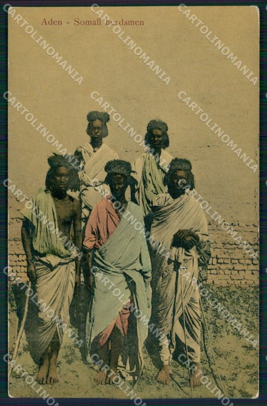 Yemen Aden Somali Ethnic Types postcard XP3442 – fronte