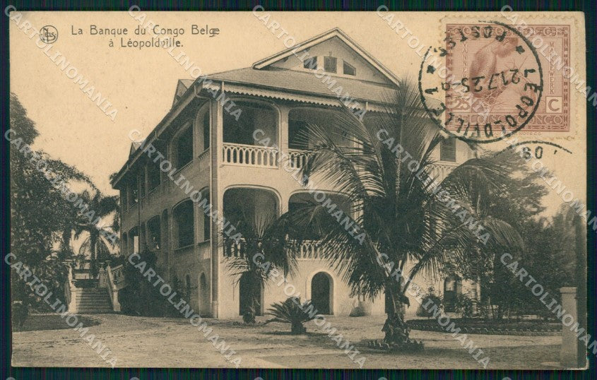 Congo Belge Belgisch Congo Kinshasa Leopoldville Banque postcard XP3451 – fronte