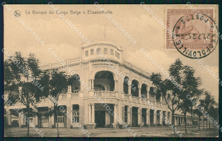 Congo Belge Belgisch Congo Lubumbashi Elisabethville Banque postcard XP3453 – fronte