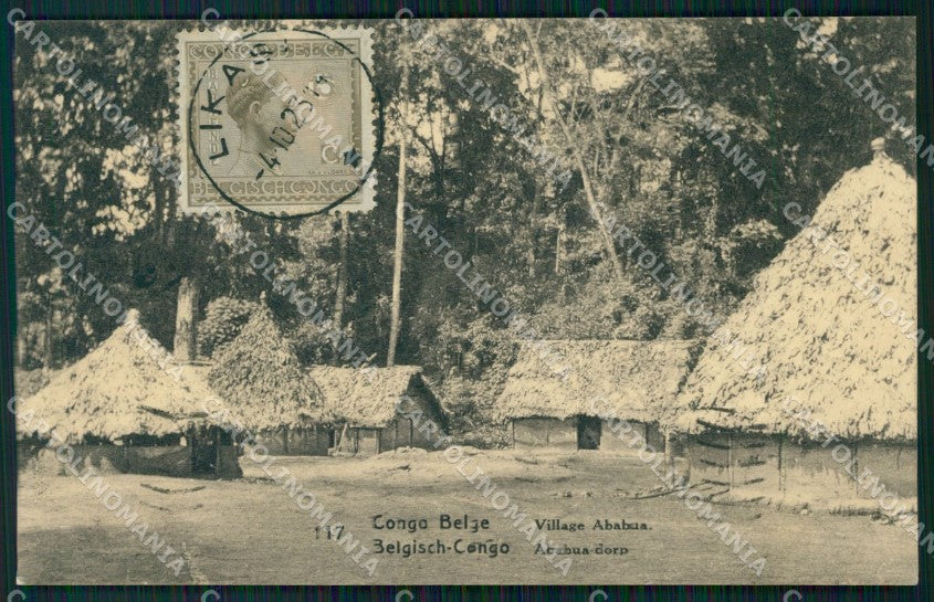 Congo Belge Belgisch Congo Ababua Dorp Village postcard XP3458 – fronte