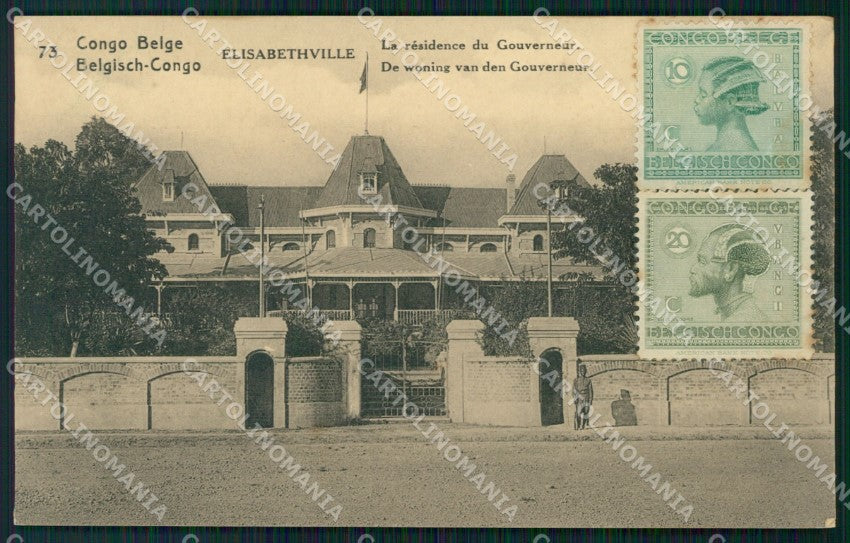 Congo Belge Lubumbashi Elisabethville Residence Governeur postcard XP3461 – fronte